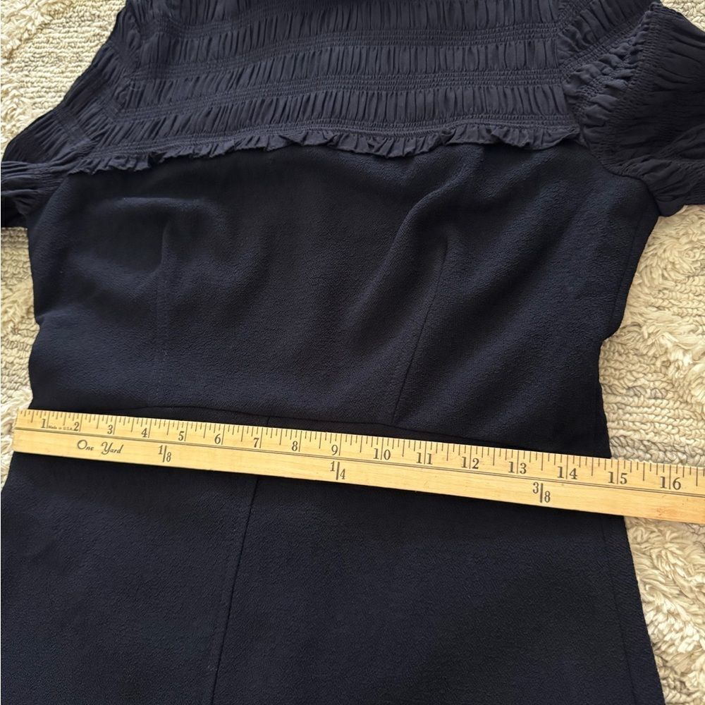 Sandro Fit and Flare Crepe Navy Dress Size 2 - Picture 8 of 15